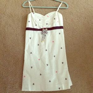 Lilly Pulitzer- Nautical White Seersucker Dress